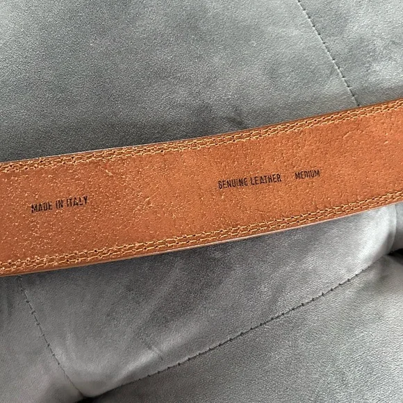 Vintage DKNY Genuine Leather Made in Italy Cognac Belt Sz Med - Picture 6 of 10